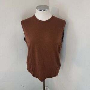 Old Navy Brown Sleeveless‎ T-Shirt Top Women's Size M